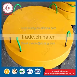 Two Handles Yellow Color Print Logo Crane Outrigger Mat Manufacture thumbnail-2
