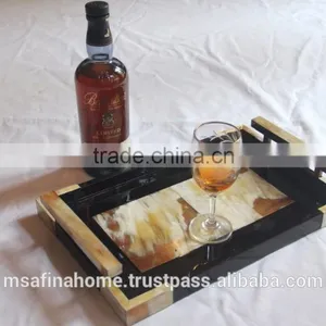 Rectangle Horn Lacquered Serving Tray thumbnail-2