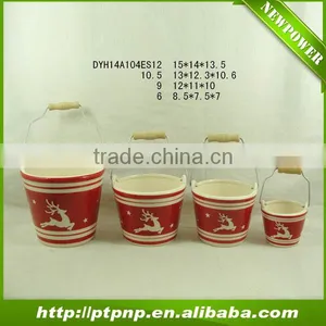 Christmas Design Ceramic Hanging Flower Pot thumbnail-1