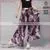 New Arrival Fashion Summer Floral Print Ladies Chiffon Culotte Pants thumbnail-1