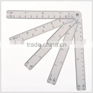 Kearing Brand Non Toxic Plastic 5pcs Set Fan Scale Ruler #8500-5 thumbnail-1