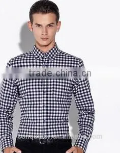 Men's Check Cotton Shirt Slim Fit Shirt HOT! MSRT0044 thumbnail-1