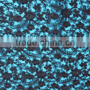 2017 Hot Style French Lace Applique Fabric With Professional Technical Support thumbnail-2