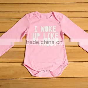 2017 Wholesale Kids Holiday Clothes Boutique Baby Valentines Cotton Long Sleeves Romper thumbnail-2