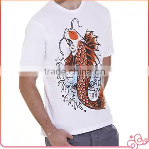 Summer Japanese Rising Sun Koi Tattoo Printed Teen Boys t Shirts thumbnail-2