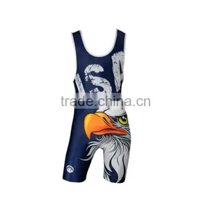 Custom and Cheap Fashionable Wrestling Singlets for Sale thumbnail-3