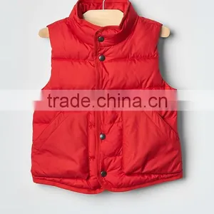 2016 New Design Warmest Puffer Vest,cotton Red Vest.kids Winter Cotton Vest thumbnail-1