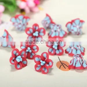 12 mm Unique Rose Red Flower Clay Charms for Nail Decoration Diy Flower Clay Jewelry Accessories Cheap Clay Jewelry Accessories thumbnail-1