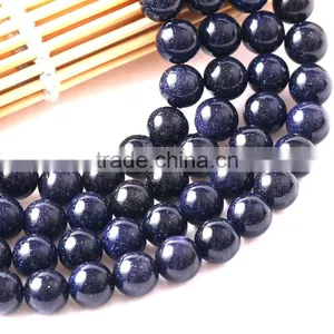 4-12 mm Semi Precious Blue Sand Beads Strand Wholesale Blue Sand Stone Beads High Grade Stone Beads for Bracelets thumbnail-1