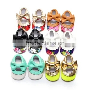 Toddler Infant Newborn Baby Moccasin Shoes Leather Shoes Best Quality thumbnail-1