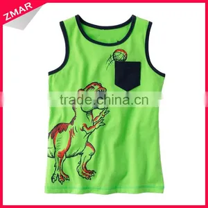 Wholesale Cotton Fashion Latest Custom Tank Top Printing For Children Clothing thumbnail-1