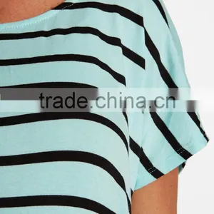 Fashion Ruched Sides Classic Striped Cap Sleeve Maternity Clothes 2016 thumbnail-5