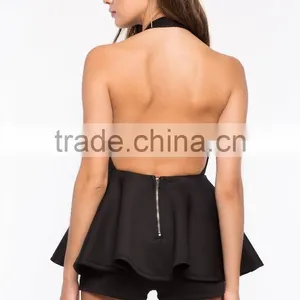 Super Sexy Halter Neck V Neck Woman Romper Clothes for Adult 2015 thumbnail-5