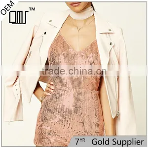 Custom Design Adult Formal V-neck Cutting Sequin Jumpsuit for Ladies thumbnail-1
