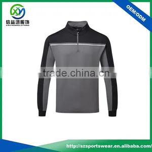 OEM Service High Quality Long Sleeve Pullover Windbreaker Mens Golf Sweater With Your Own Logo Design thumbnail-1