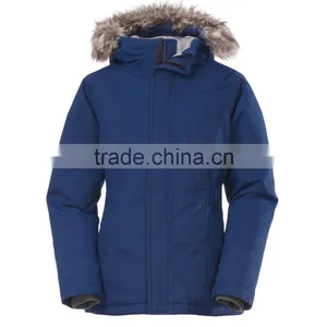 High Quality Waterproof Kids Faux Fur Parka With Snap Hand Pockets and Inset Elasticized Waistbelt thumbnail-5