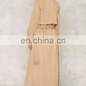 China Custom Women Long Maxi Trench Coat Wholesale thumbnail-4