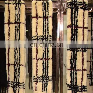 2017 Natural Rex Rabbit Fur Scarf Handsome Rex Rabbit Fur Scarf Accept OEM Real Fur Scarf thumbnail-1