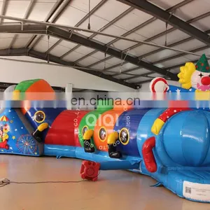 QIQI Newest Cater Pillar Tunnel Toy,46ft Inflatable Clown Tunnel thumbnail-2
