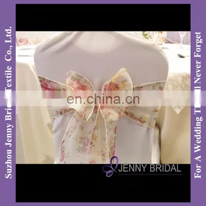 SH084A Wedding Chair Sashes Chinese Flowers Sashes Chair Cover Printed Chair Sashes Wedding thumbnail-2