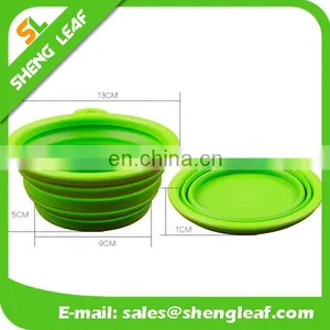 Pet Dog Travel Bowls Folding Silicone Bowls With Cover thumbnail-4