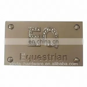 70x40mm Metal Badge With 35 Rhinestones,plating Finish,with High Quality,OEM Orders Welcomed thumbnail-1