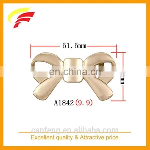 Zinc Alloy Metal Butterfly Knot Shape Press Clamp Belt Buckle With Custom Size thumbnail-2
