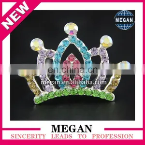 Women Rhinestone Crystal Crown Comb Hair Clip Bridal Tiara Crown Hair Accessories thumbnail-1
