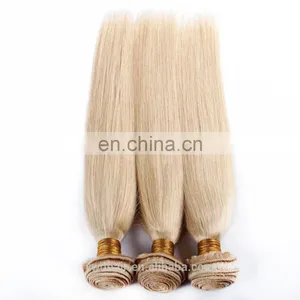 8A Silky Honey Blonde Brazilian Straight Hair 613 Remy Weave Bundles Human Hair thumbnail-1