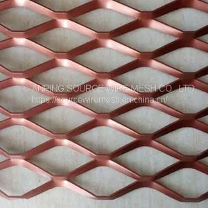 Aluminum Expanded Metal Facade Mesh With Various Colors and Hole Shapes thumbnail-2