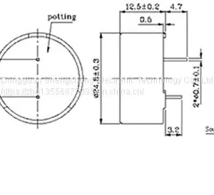 Electromagnetic Passive Buzzer Sc2512 thumbnail-2