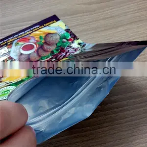 Aluminum Foil Customer Printing Laminated Plastic Stand up Pouch With Zip Lock for Dried Vegetable thumbnail-4