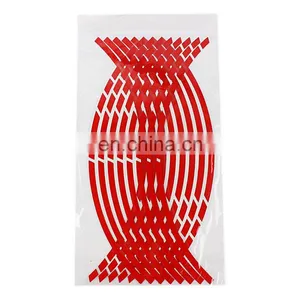 16 Strips Stickers Motorcycle Accessories 7 Colors Car Styling Decals 17 Or 18 Inch Stickers Wheel Rim Sticker Reflective Tape thumbnail-1