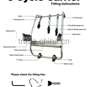 CT-5663 Rear Bike Rack, Bike Carrier, Bicycle Rack for Car thumbnail-2