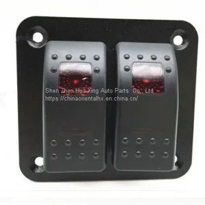 Car-Styling 2 Gang Waterproof Car Auto Boat Marine LED Rocker Switch Panel thumbnail-1