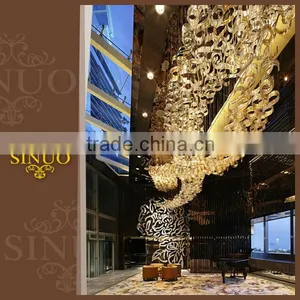Hotel Lobby Decorative Oval Crystal Chandelier thumbnail-1