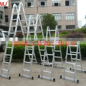 Multi-Purpose Ladder With Utility Shelf and Scaffold Plates thumbnail-3