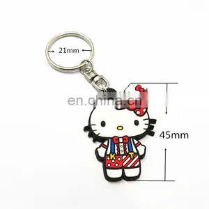 Cheap Beautiful Fashion Custom Designer Logo Souvenir Heart Cat Racing Key Chain New Product Metal Craft thumbnail-2