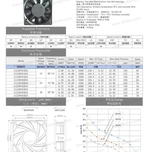 12038Supercharged Large Air Volume Inverter Power Fan Vehicle Inverter Power Dissipation DC12 DC Fan thumbnail-4