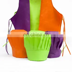 2021 Hot Sale Customized Restaurant Children Kids Drawing Little Cooks Maternity Apron With Custom Printing thumbnail-1