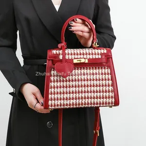 2023 New Arrival Ladies Houndstooth Bridal Bag Fashion Design Handbag thumbnail-1