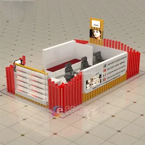 Popular 3D Sunglass Showcase Kiosk Counter Shop Wood Kiosk thumbnail-2