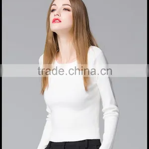 Fashion Design Custom Woolen Knit Sweater Pullover Collar for Young Ladies thumbnail-3