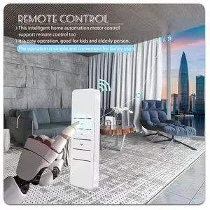 Hot Sale Remote Control Wifi Smart Curtain Track Intelligent Curtain Motor System Automatic Curtain thumbnail-3