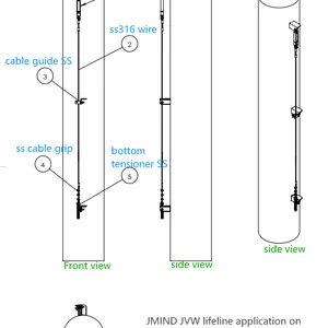 8mm Vertical Lifeline for Monopoles and High Mast Working at Height Safety thumbnail-5