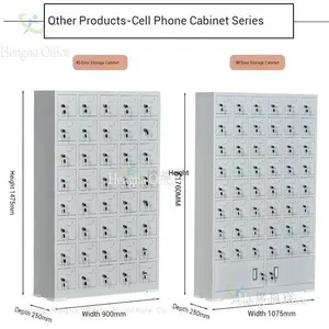 Public Phone Charging Locker | With Iron Gate Door ，Base Cabinet & Built-in Socket | for Subway Station thumbnail-1