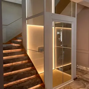 Traction Residential Elevator, Small Observation Lift for 2/3/4-Story Villas & Self-Built Houses thumbnail-5