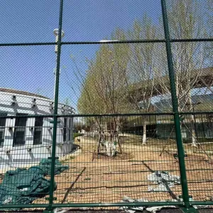 Diamond Knitted Chain Link Fence for Tennis Court - Galvanized PVC Coated Sports Court Netting thumbnail-1
