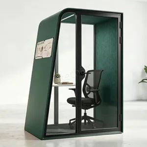 Irregular Shaped Single Office Pods for Open Workplace Multi Layer Acoustic Cabin With Silent Ventilation thumbnail-2