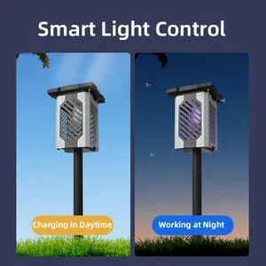 4th Generation Multi-Functional Metal Body LED Outdoor Light Solar Mosquito Lamp for Garden thumbnail-3